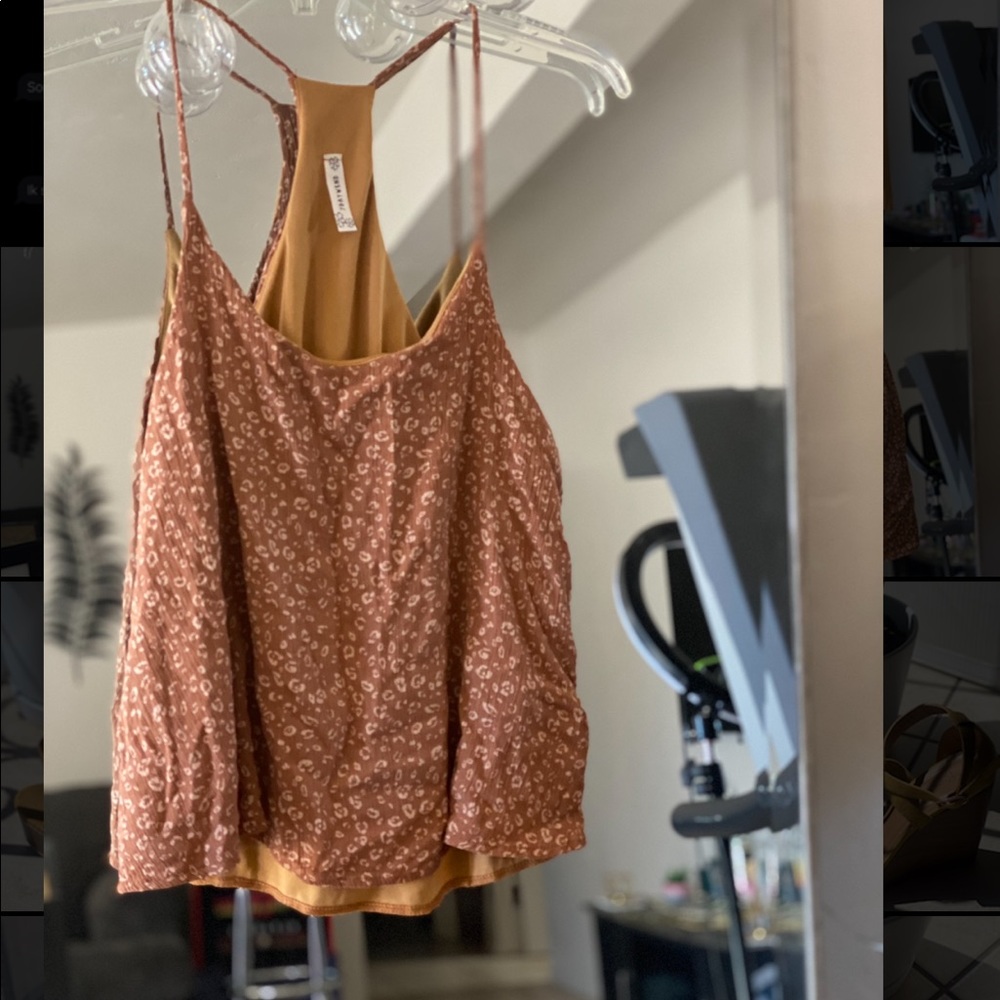 Rust colored Cheetah print tank top
